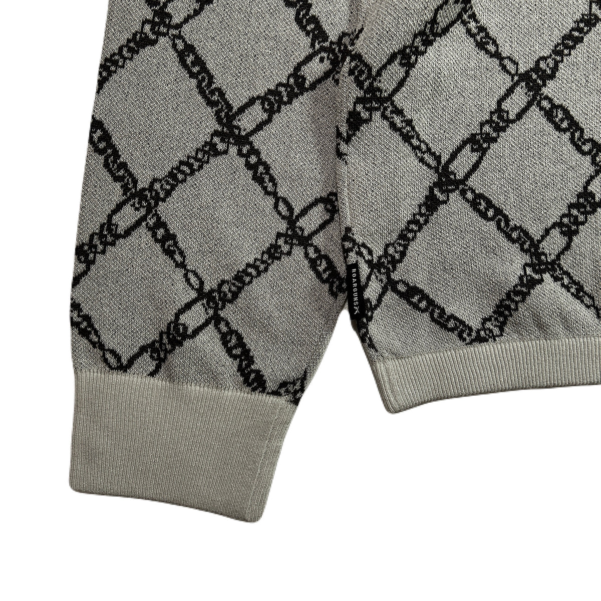CHAIN JACQUARD KNIT / GRAY