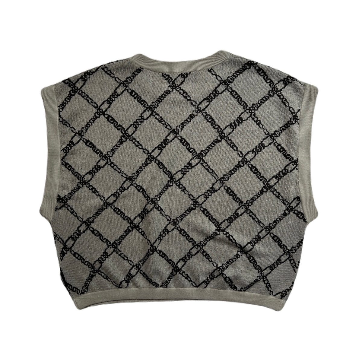 WOMENS CHAIN JACQUARD KNIT / GRAY
