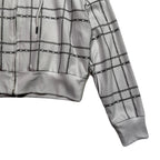 WOMENS CHAIN CHECK HOODIE / WHITE*SILVER