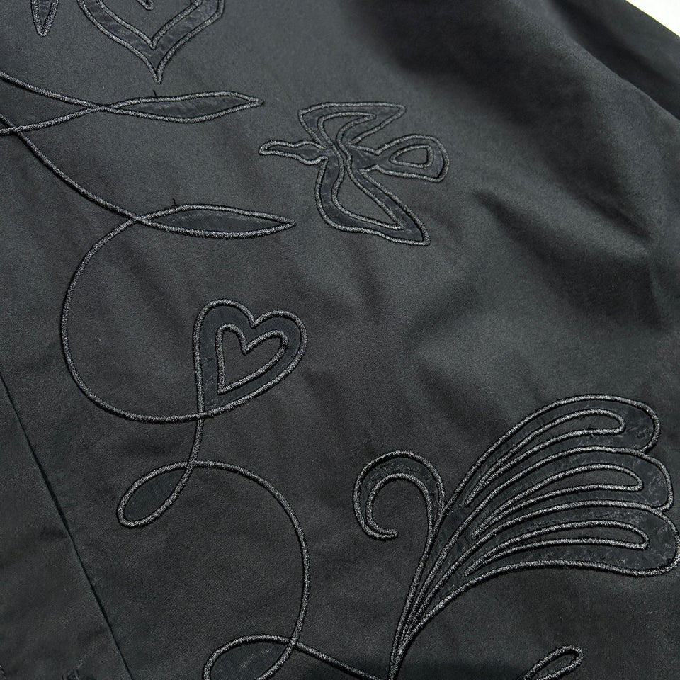 画像をギャラリービューアに読み込む, WOMENS EMBROIDERY SHIRT / BLACK