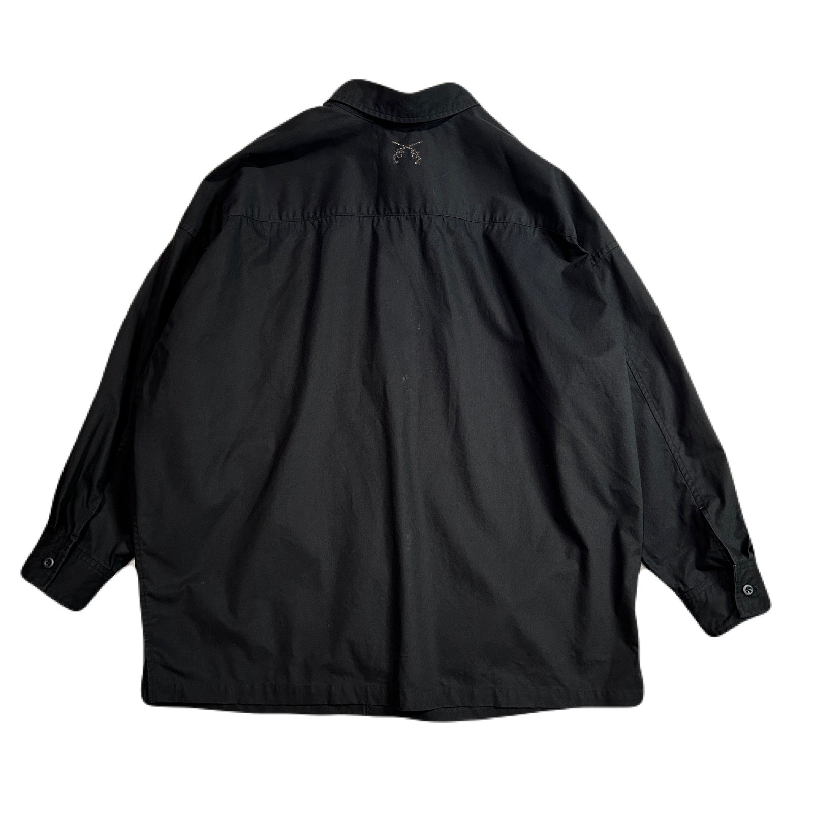 画像をギャラリービューアに読み込む, WOMENS EMBROIDERY SHIRT / BLACK