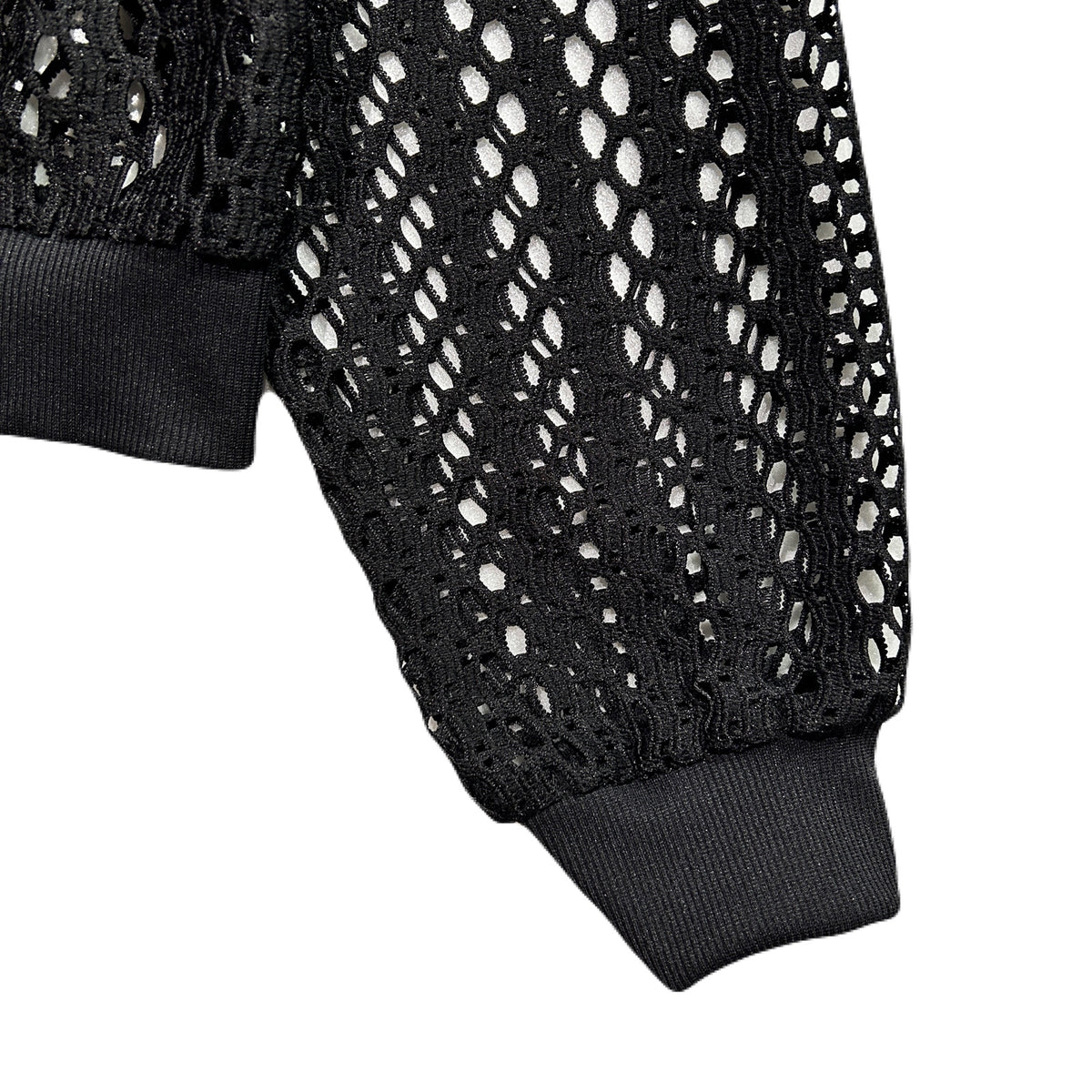 WOMENS MESH LACE HOODIE / BLACK
