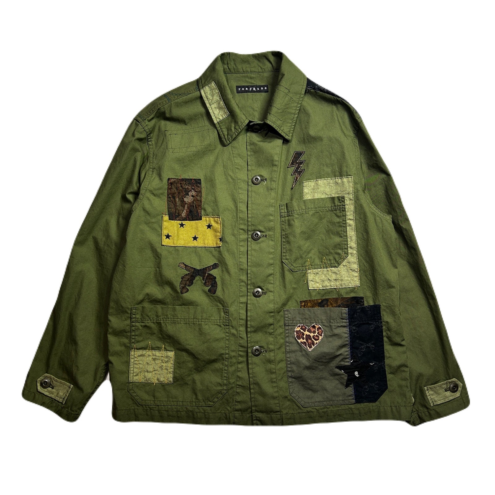 Load image into Gallery viewer, PATCH WORK REMAKE JACKET / KHAKI