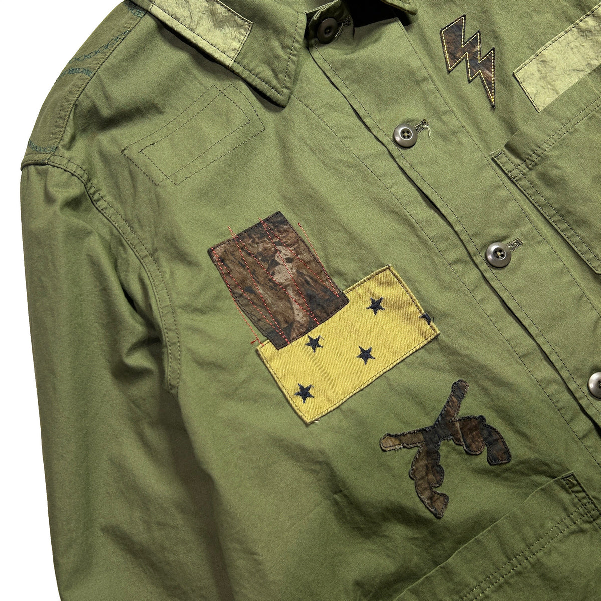 PATCH WORK REMAKE JACKET / KHAKI
