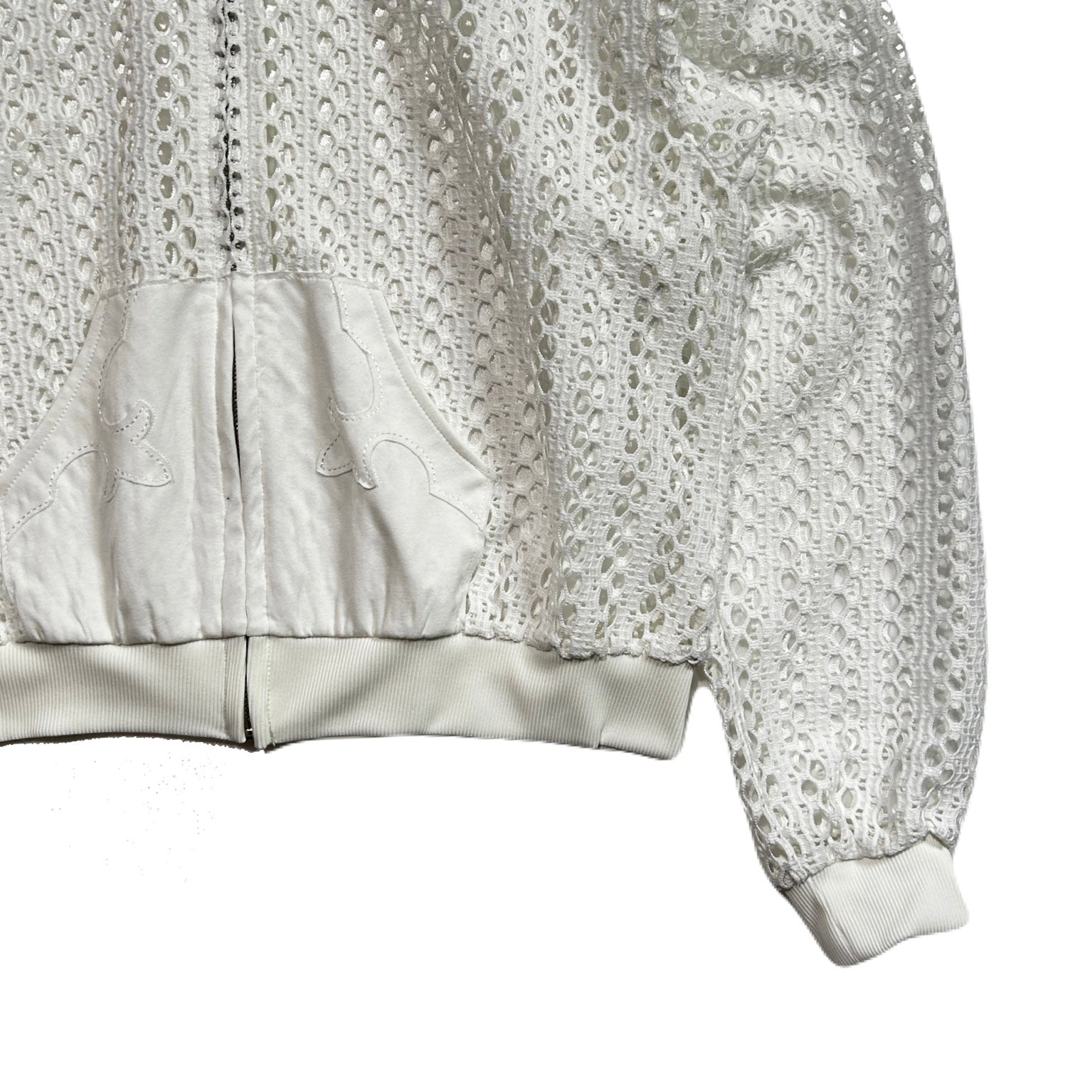 画像をギャラリービューアに読み込む, WOMENS MESH LACE HOODIE / WHITE
