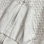 WOMENS MESH LACE HOODIE / WHITE