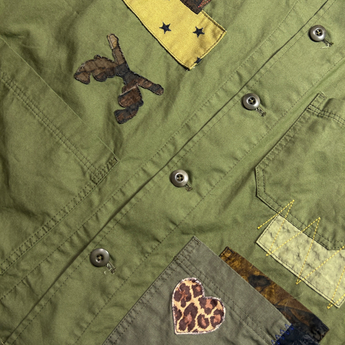 PATCH WORK REMAKE JACKET / KHAKI
