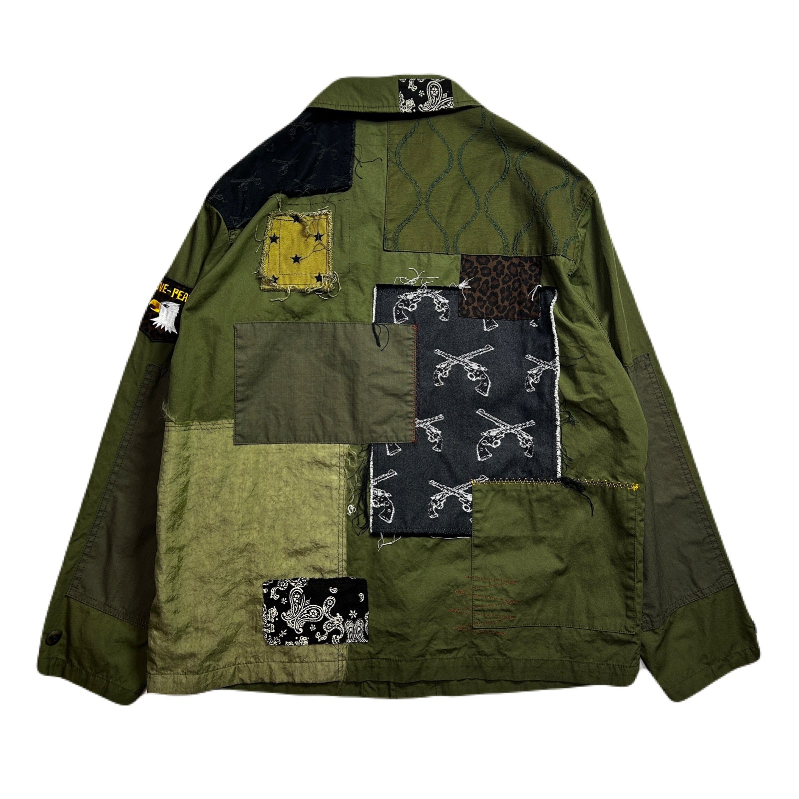 Load image into Gallery viewer, PATCH WORK REMAKE JACKET / KHAKI