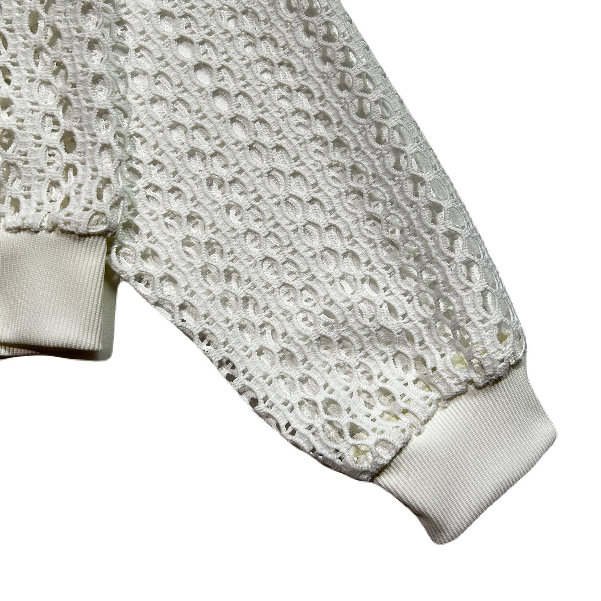 WOMENS MESH LACE HOODIE / WHITE