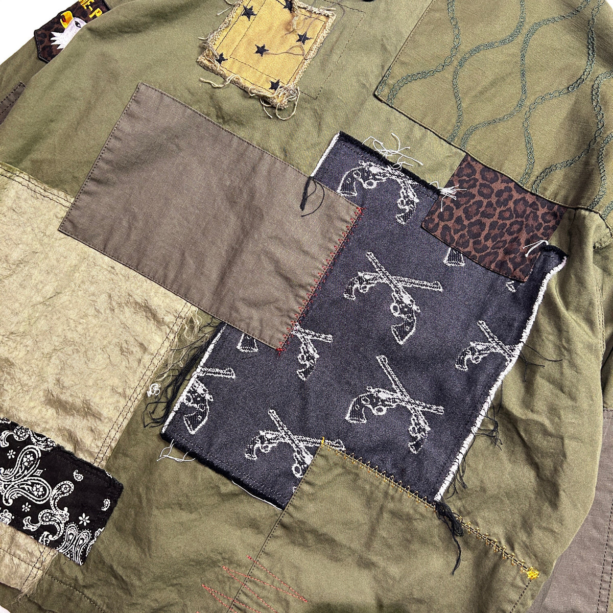 PATCH WORK REMAKE JACKET / KHAKI