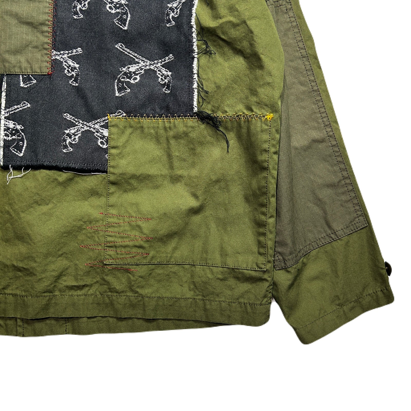 Load image into Gallery viewer, PATCH WORK REMAKE JACKET / KHAKI