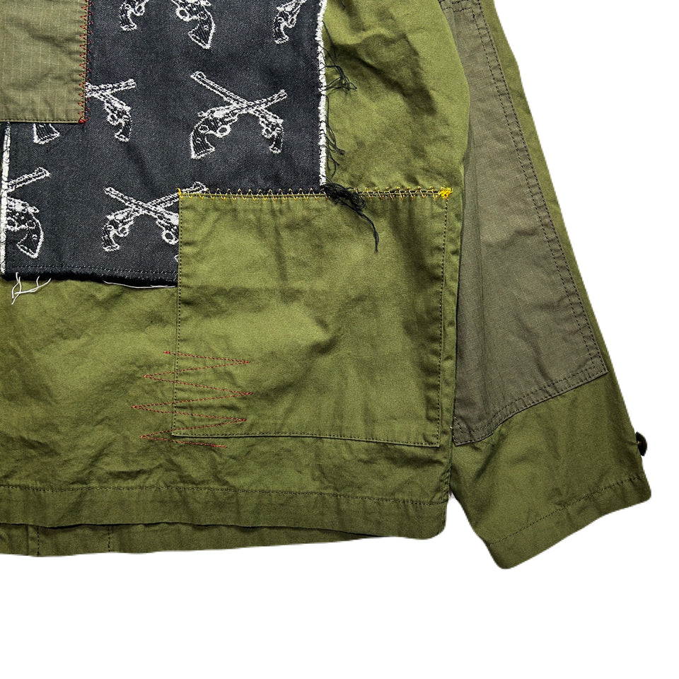 Load image into Gallery viewer, PATCH WORK REMAKE JACKET / KHAKI