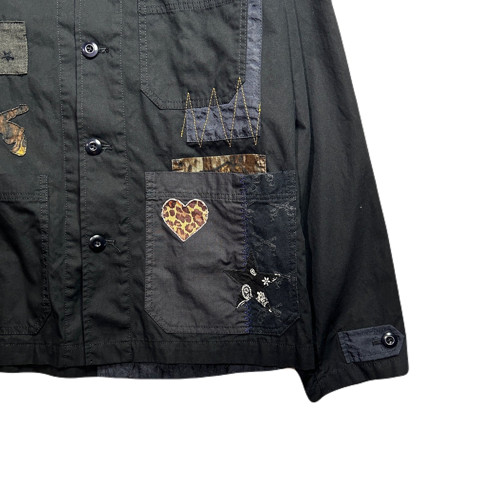 Load image into Gallery viewer, PATCH WORK REMAKE JACKET / BLACK