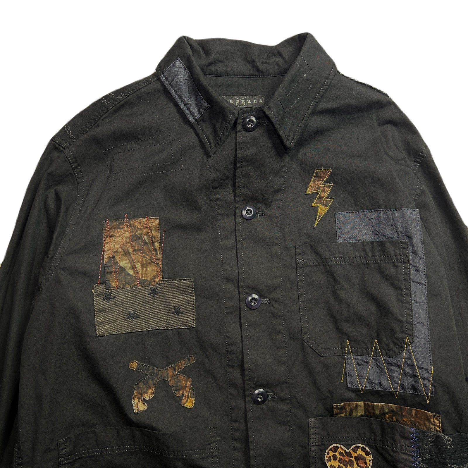 Load image into Gallery viewer, PATCH WORK REMAKE JACKET / BLACK