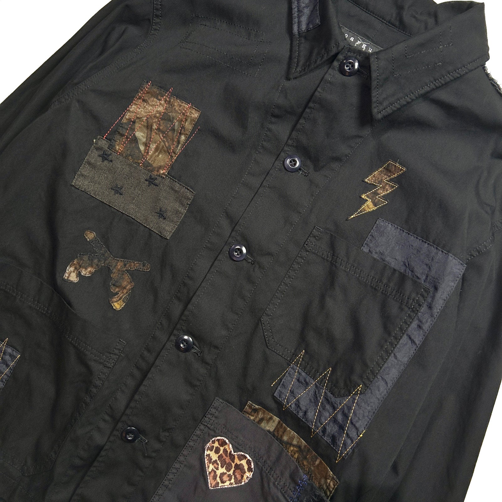 Load image into Gallery viewer, PATCH WORK REMAKE JACKET / BLACK