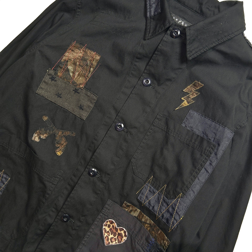 Load image into Gallery viewer, PATCH WORK REMAKE JACKET / BLACK