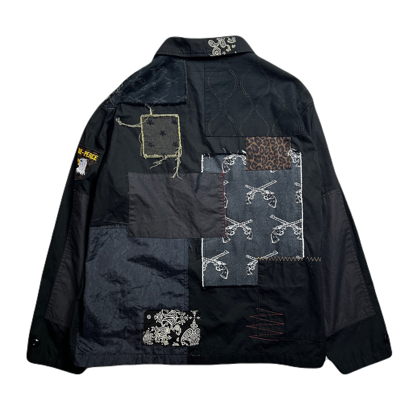 Load image into Gallery viewer, PATCH WORK REMAKE JACKET / BLACK