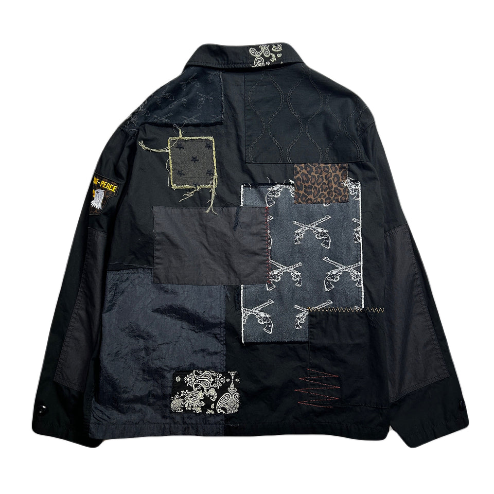 Load image into Gallery viewer, PATCH WORK REMAKE JACKET / BLACK