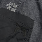 CROSS JACQUARD DENIM SHORTS / BLACK