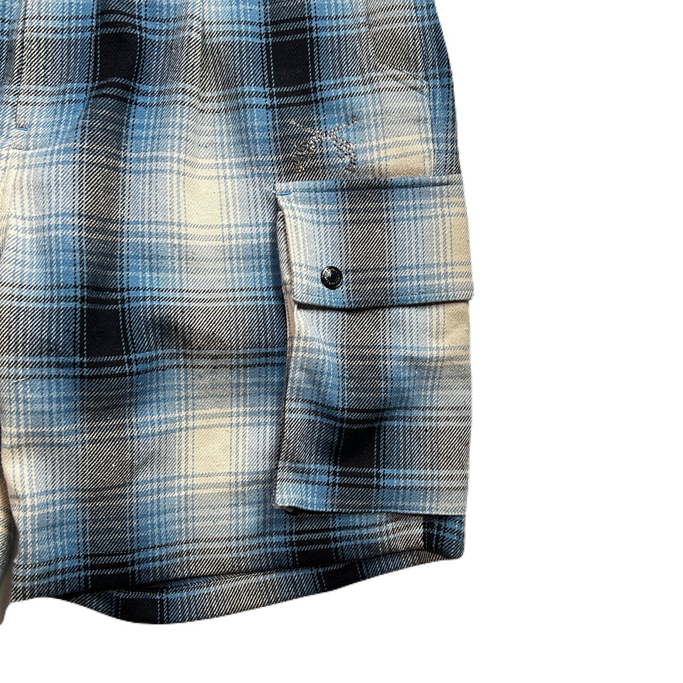 画像をギャラリービューアに読み込む, SILK CHECK SHORTS SWAROVSKI  / SAX