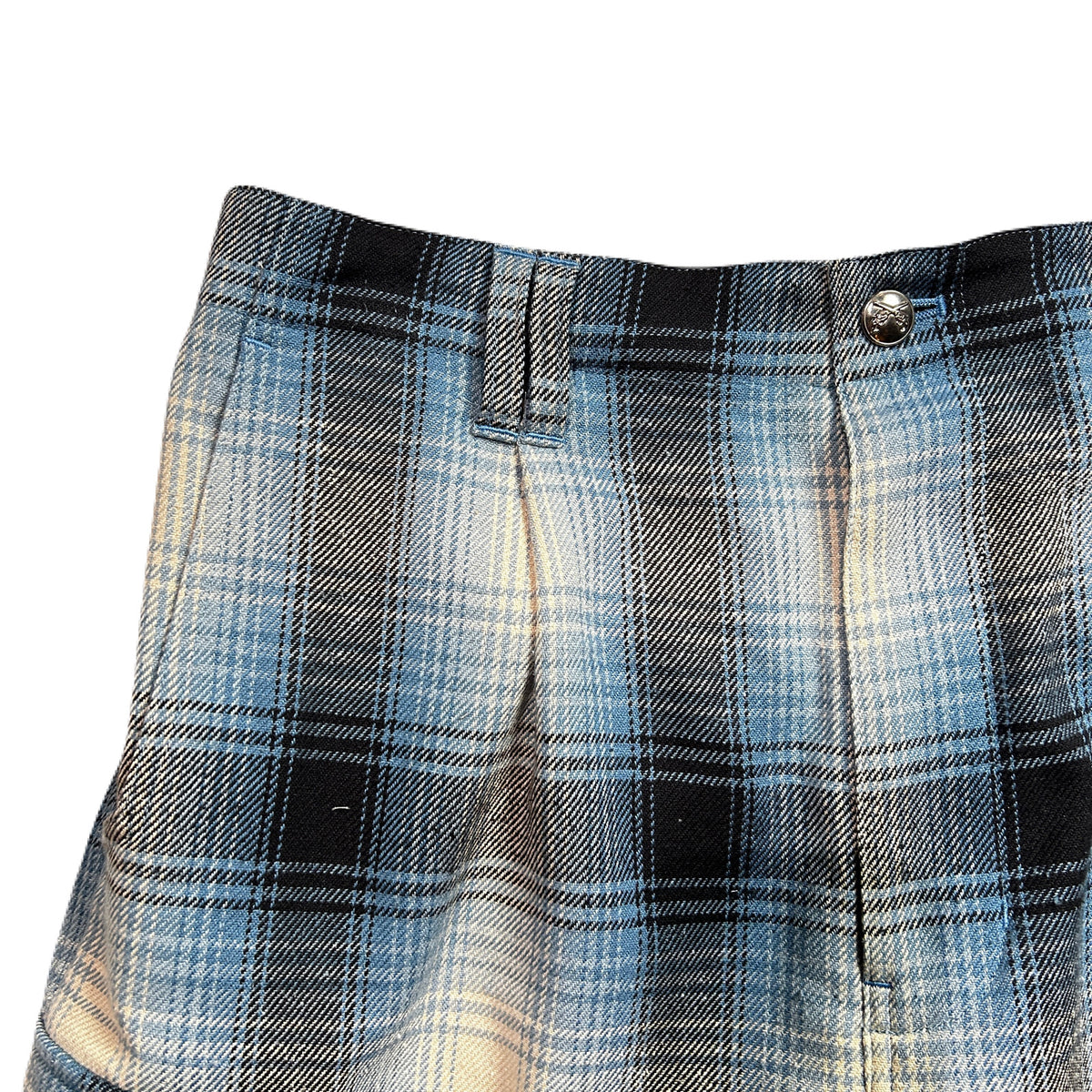 SILK CHECK SHORTS SWAROVSKI  / SAX
