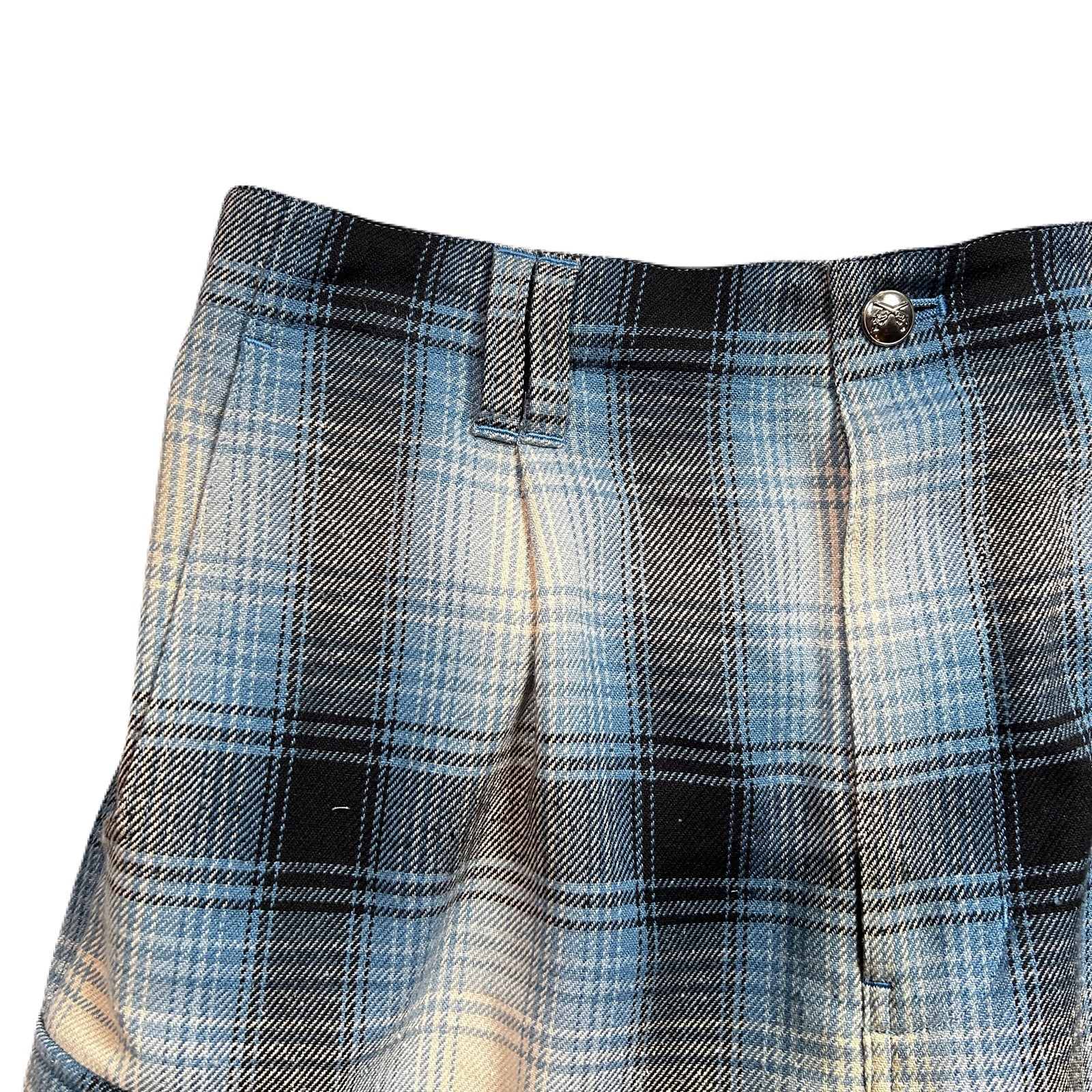 画像をギャラリービューアに読み込む, SILK CHECK SHORTS SWAROVSKI  / SAX