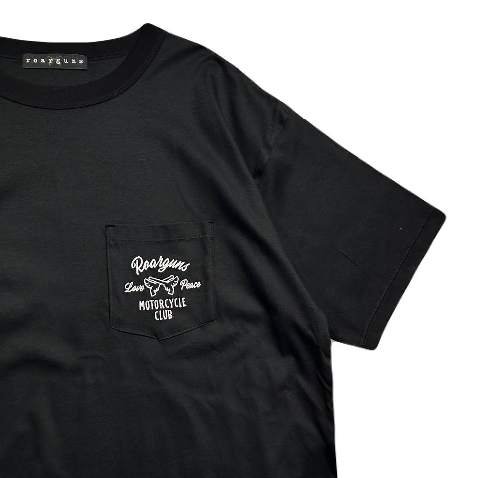将图片加载到图库查看器，MOTOR CYCLE CLUB T-SHIRT / BLACK