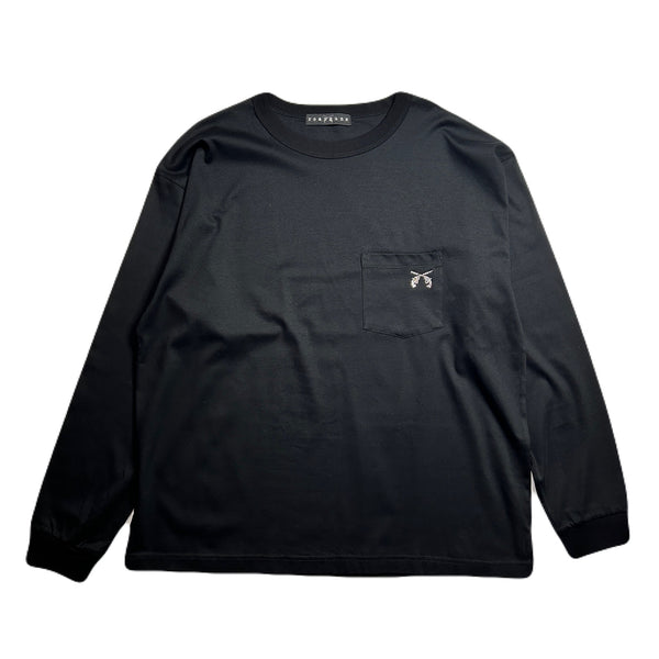 SWAROVSKI CRYSTAL CROSSGUN POCKET T-SHIRT / BLACK