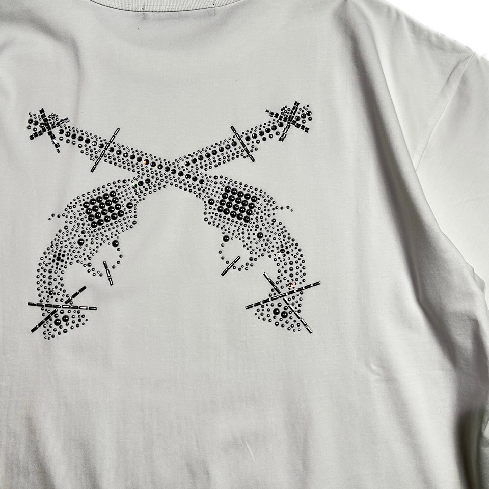 将图片加载到图库查看器，CROSSGUN METAL T-SHIRT / WHITE