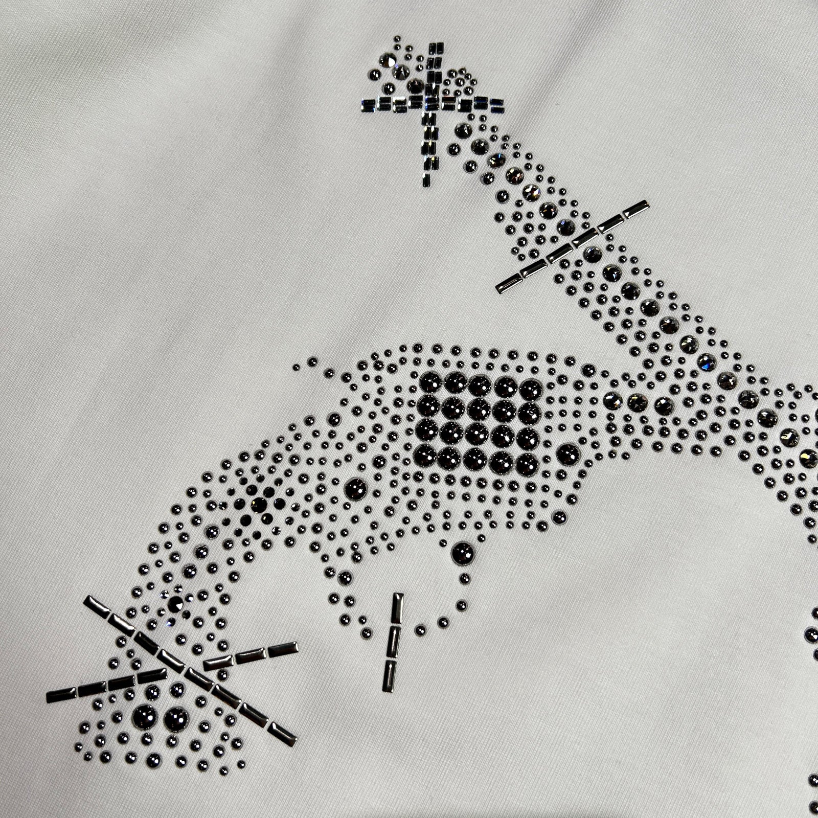 画像をギャラリービューアに読み込む, CROSSGUN CRYSTAL T-SHIRT / WHITE