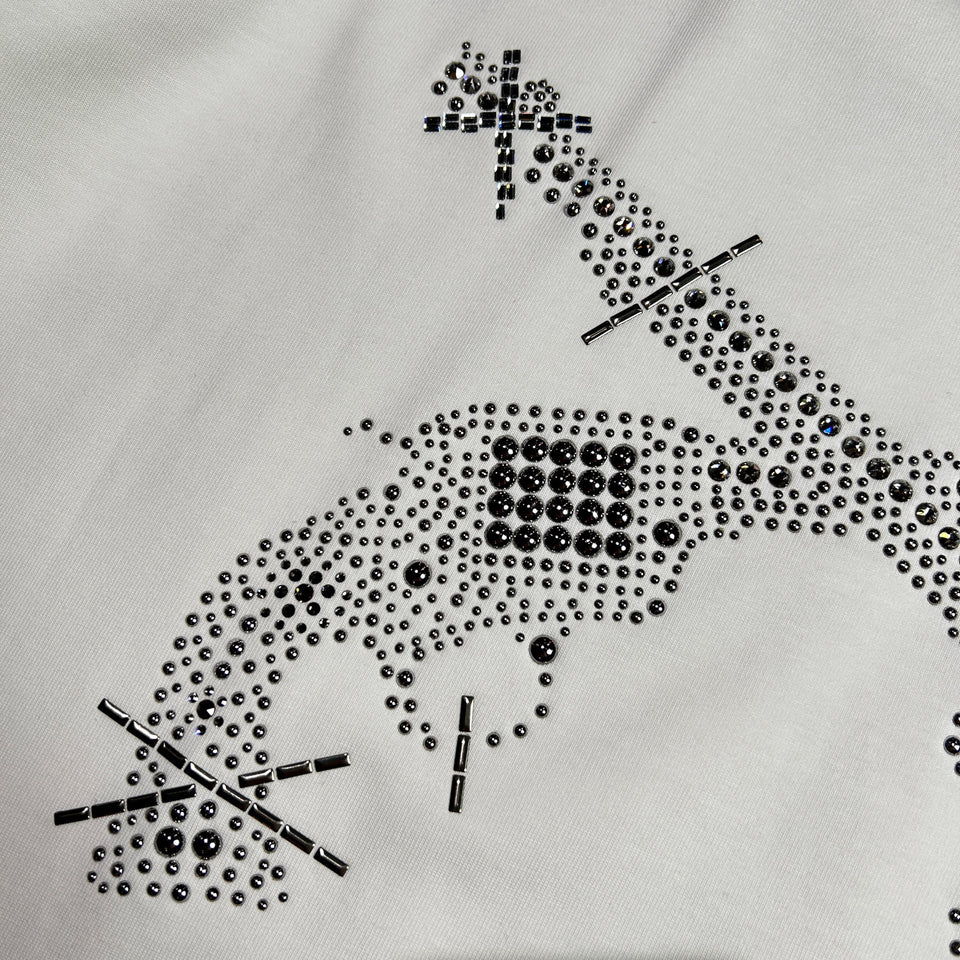 画像をギャラリービューアに読み込む, CROSSGUN CRYSTAL T-SHIRT / WHITE