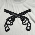 CROSSGUN TAPE EMBROIDERY T-SHIRT / WHITE