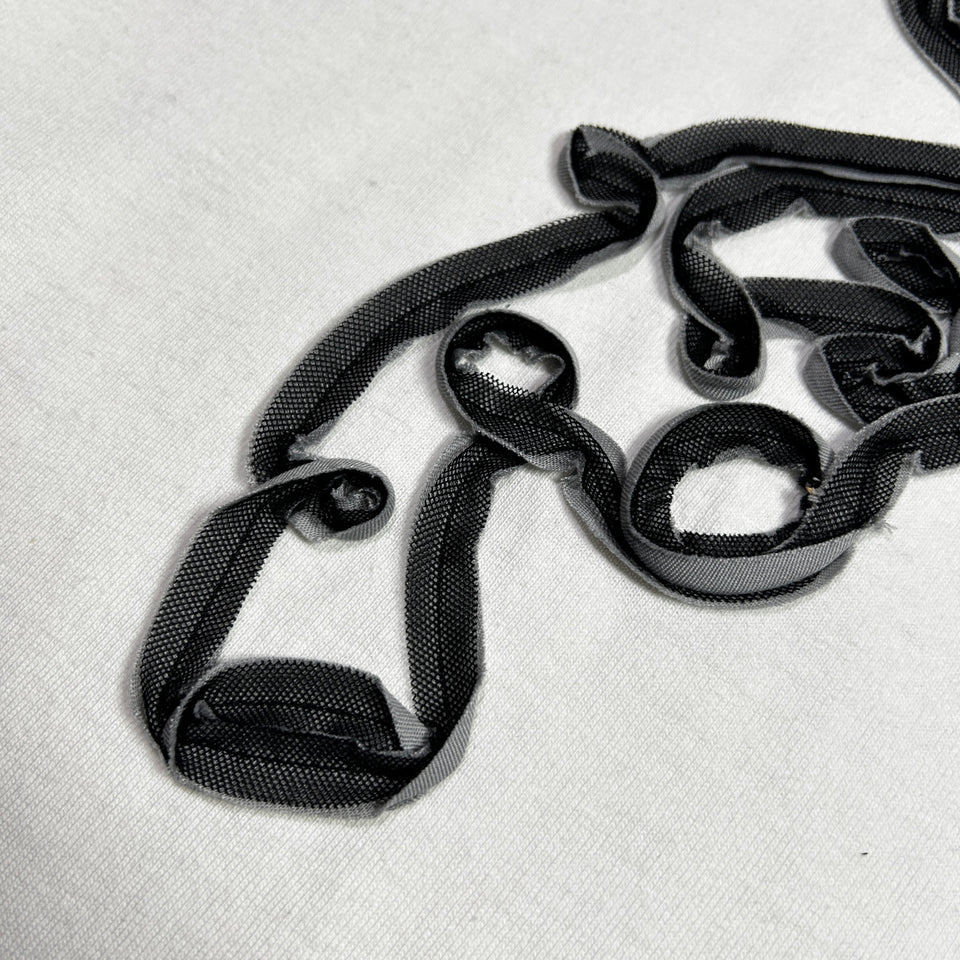 Load image into Gallery viewer, CROSSGUN TAPE EMBROIDERY T-SHIRT / WHITE