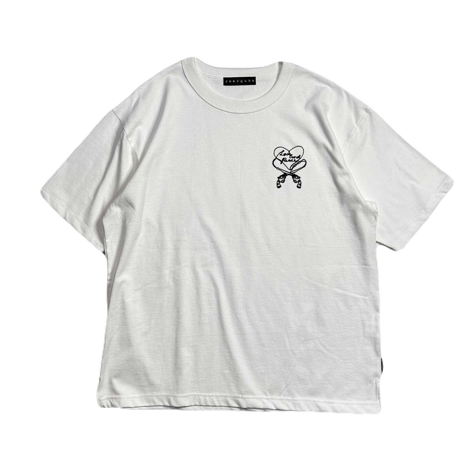 画像をギャラリービューアに読み込む, HEART CORD EMBROIDERY T-SHIRT / WHITE*BLACK