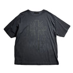 CROSS PRINT T-SHIRT / BLACK*BLACK