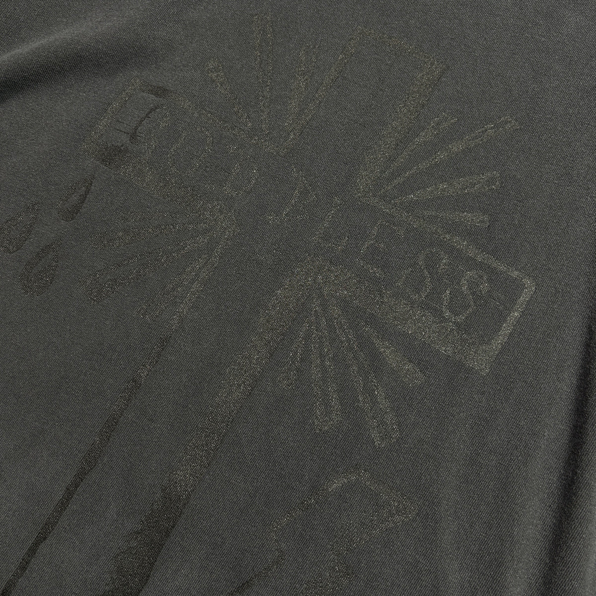 CROSS PRINT T-SHIRT / BLACK*BLACK