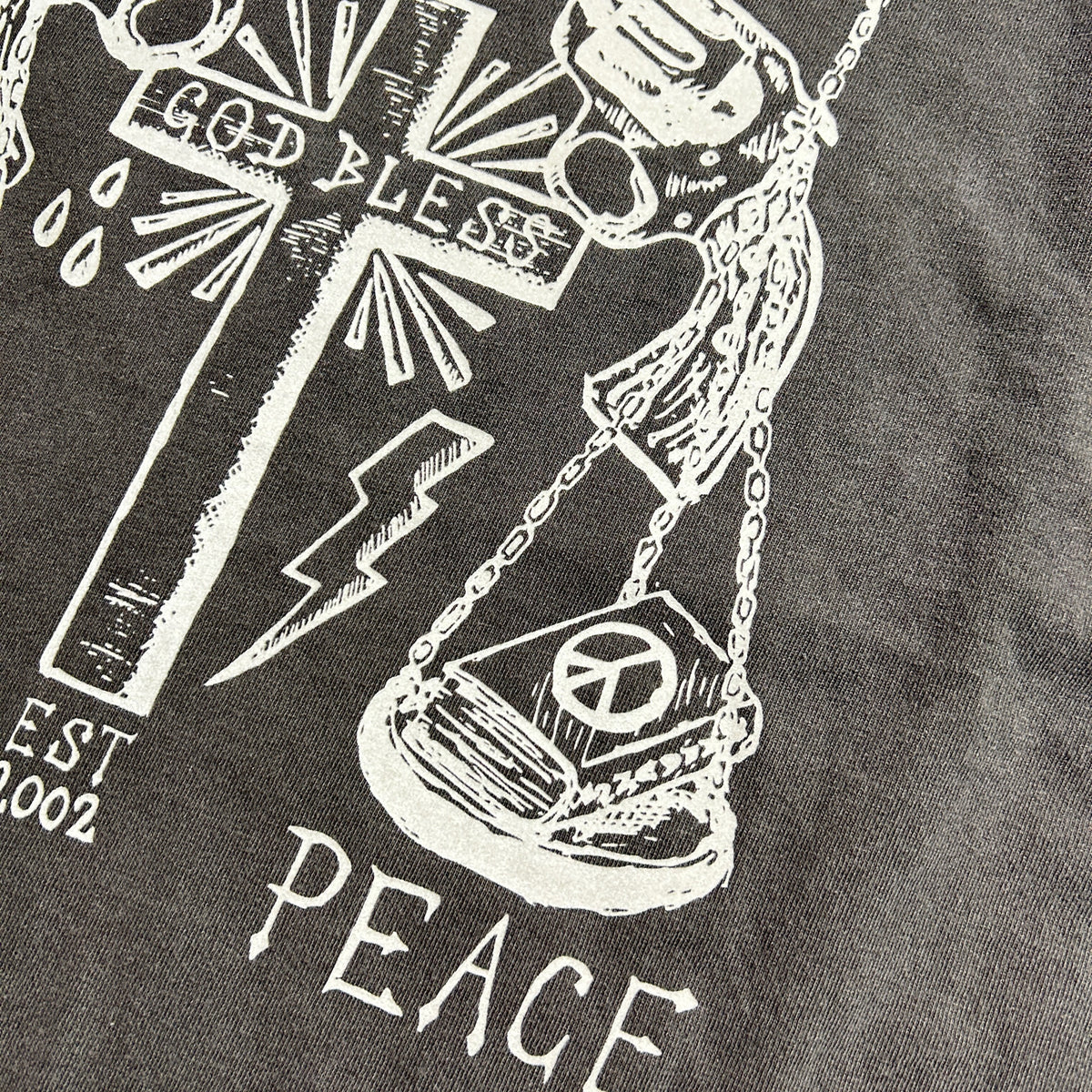 CROSSGUN FLOCKY PRINT T-SHIRT / BLACK