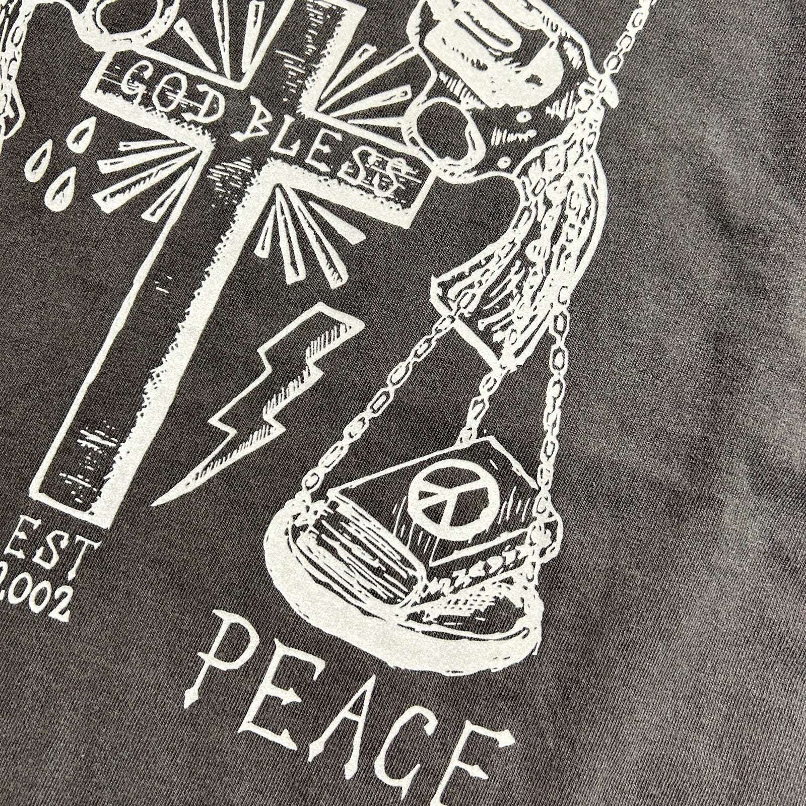 将图片加载到图库查看器，CROSSGUN FLOCKY PRINT T-SHIRT / BLACK