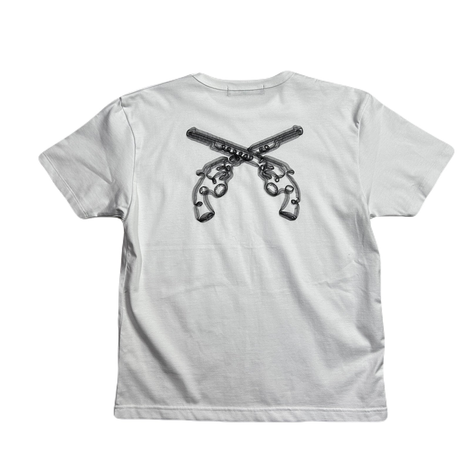 画像をギャラリービューアに読み込む, WOMENS ORGANDY CROSSGUN T-SHIRT / WHITE