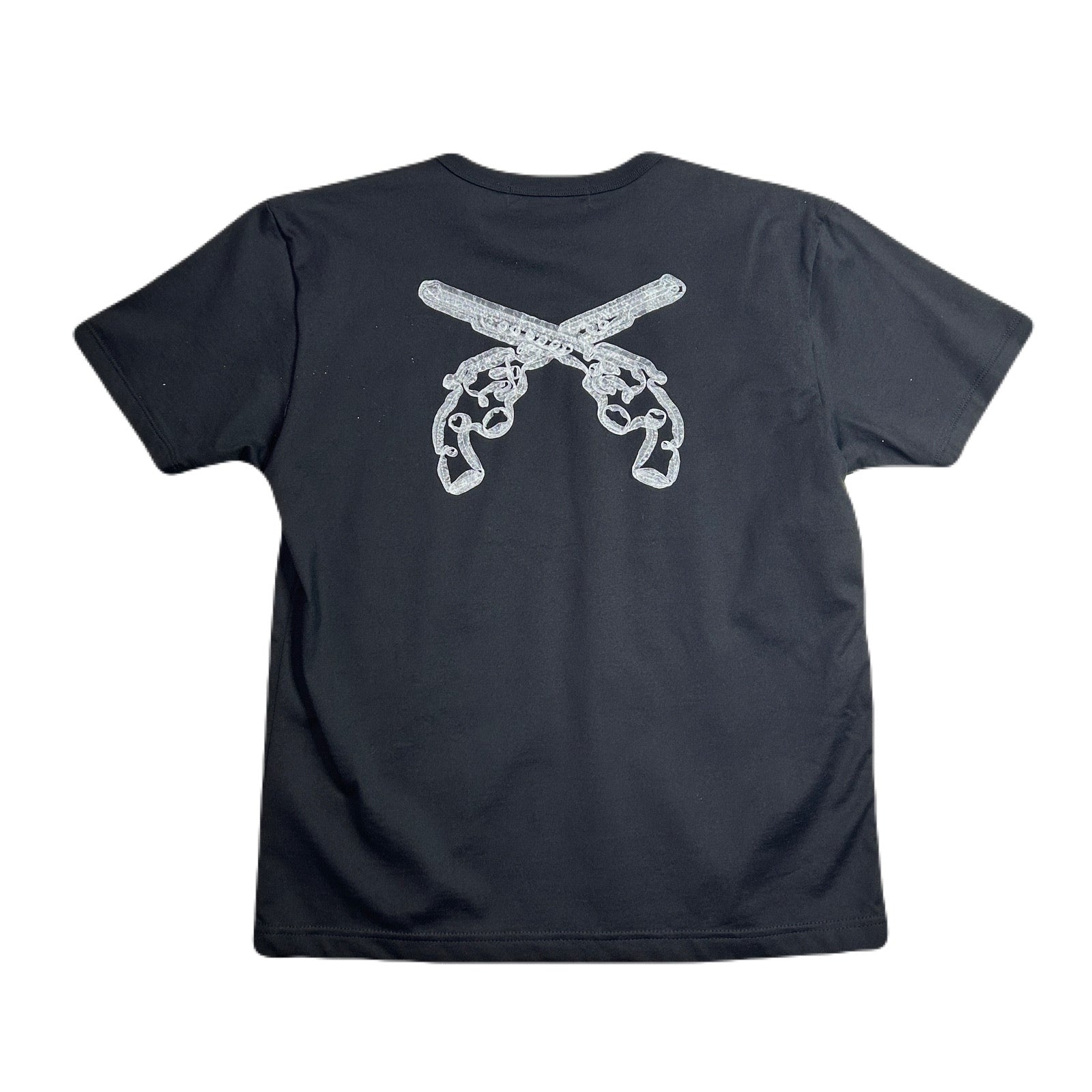 画像をギャラリービューアに読み込む, WOMENS ORGANDY CROSSGUN T-SHIRT / BLACK