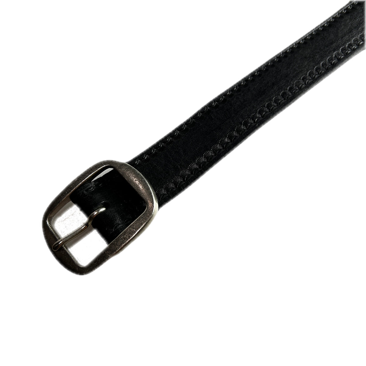 CARVING LEATHER BELT / BLACK