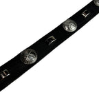 CONCHO LEATHER BELT / BLACK