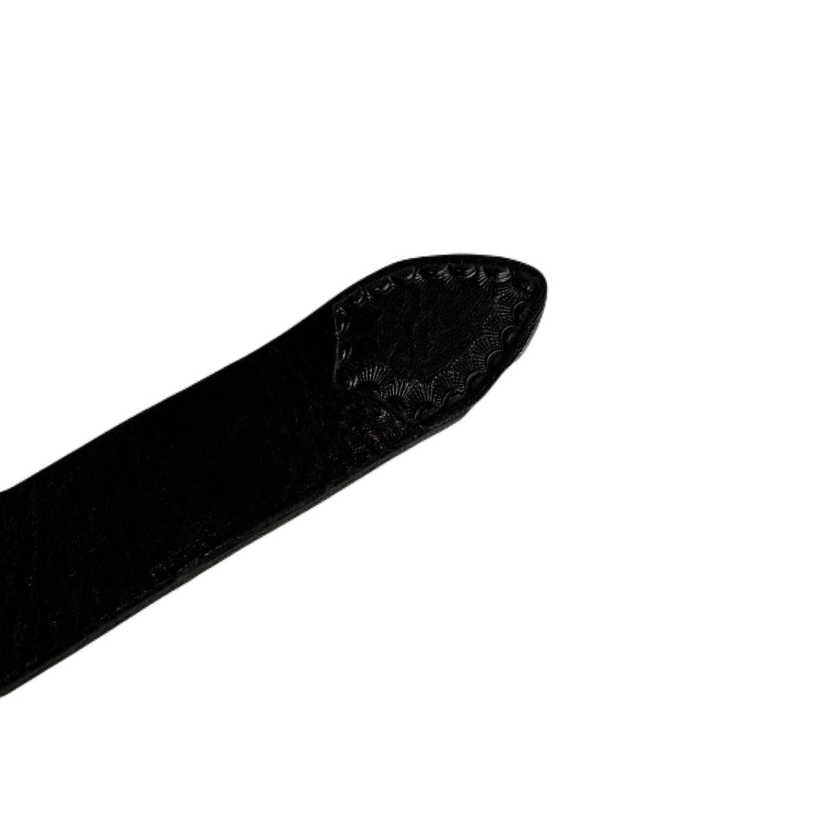 CONCHO LEATHER BELT / BLACK