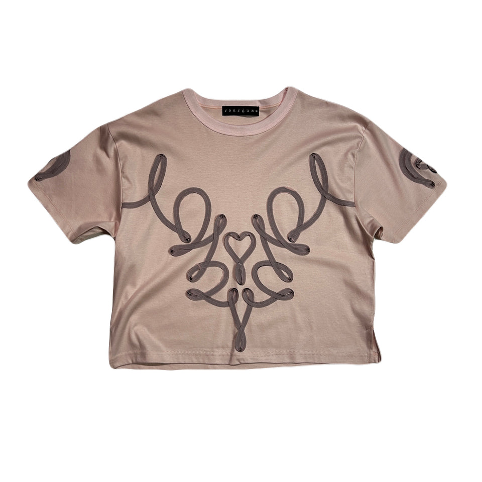 画像をギャラリービューアに読み込む, WOMENS CARD EMBROIDERY T-SHIRT / PINK