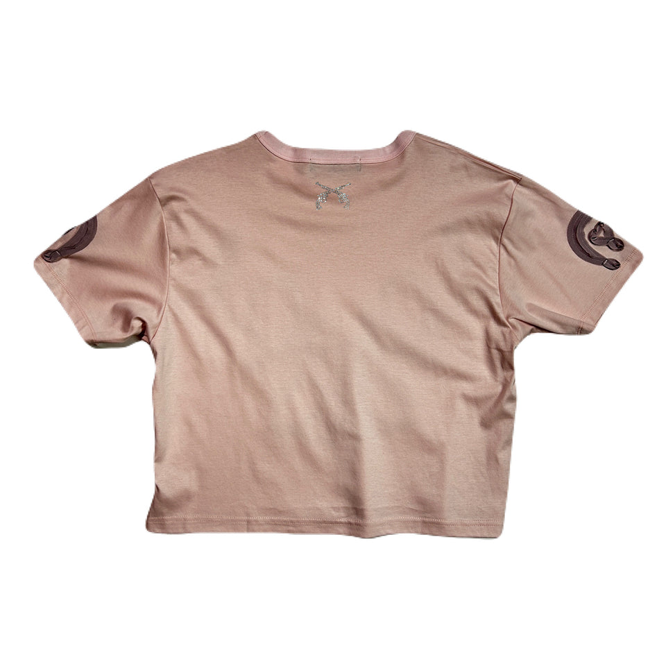 画像をギャラリービューアに読み込む, WOMENS CARD EMBROIDERY T-SHIRT / PINK