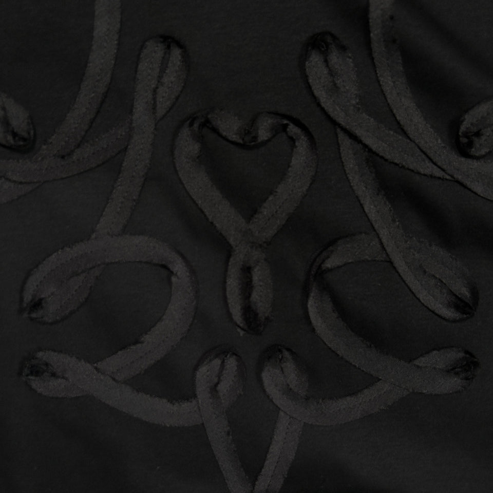 画像をギャラリービューアに読み込む, WOMENS CARD EMBROIDERY T-SHIRT / BLACK