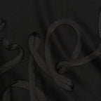 WOMENS CARD EMBROIDERY T-SHIRT / BLACK