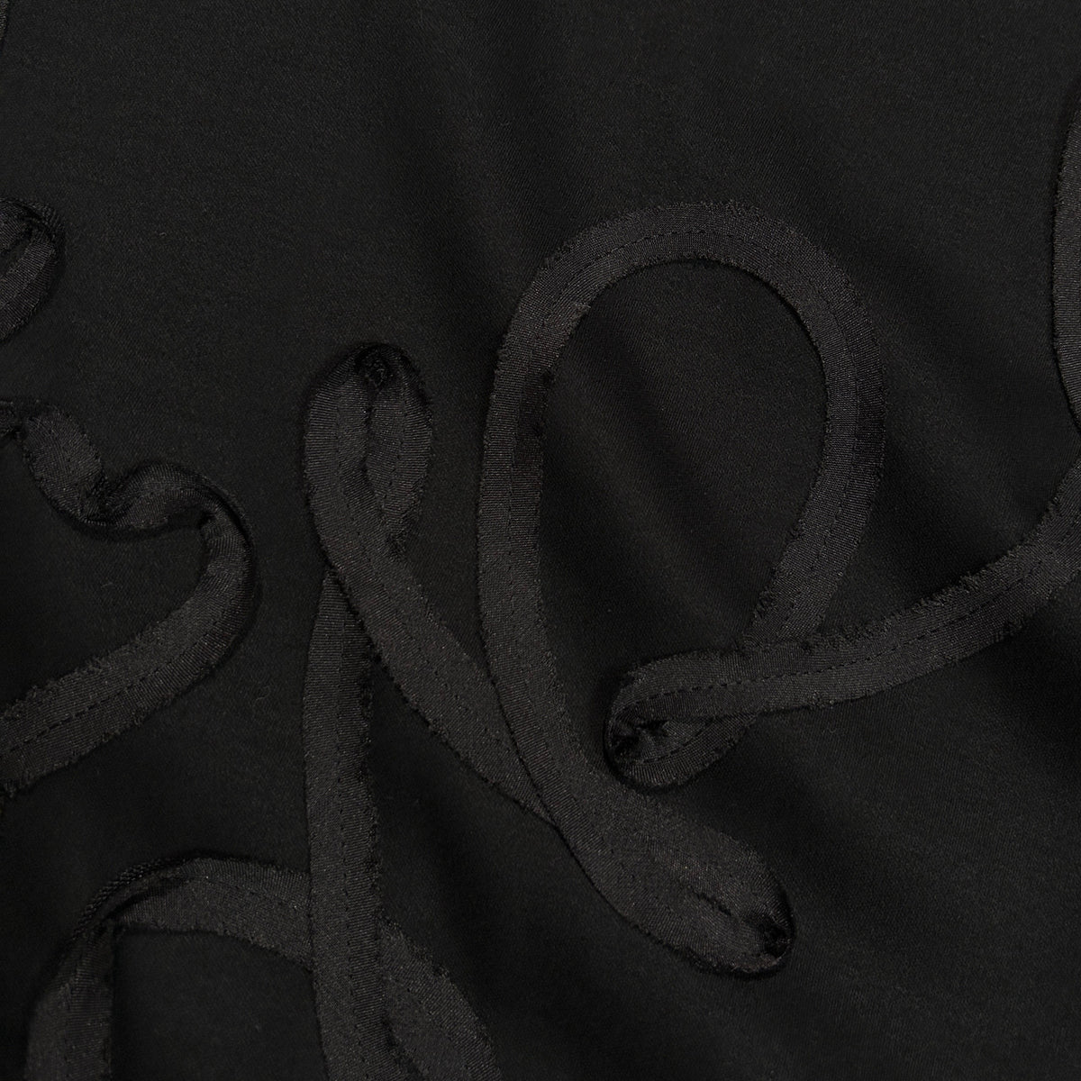 WOMENS CARD EMBROIDERY T-SHIRT / BLACK