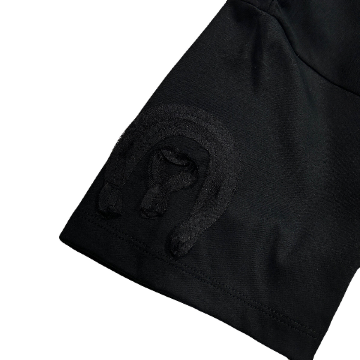 WOMENS CARD EMBROIDERY T-SHIRT / BLACK