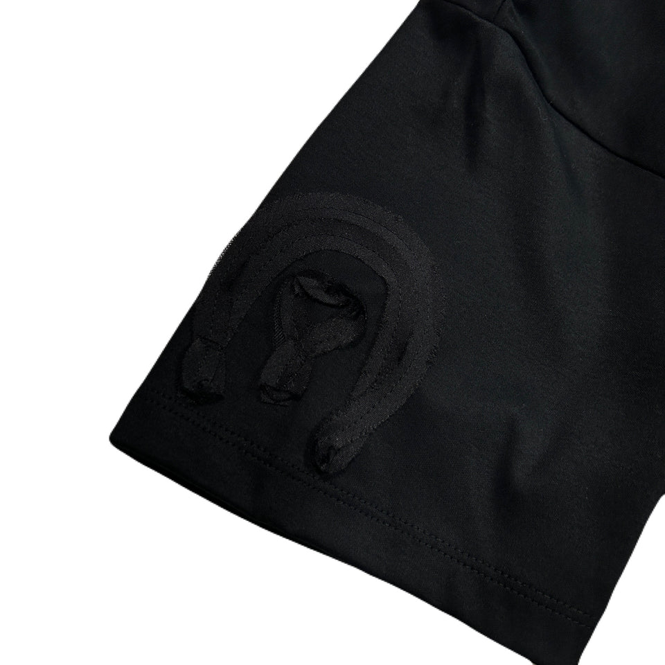 画像をギャラリービューアに読み込む, WOMENS CARD EMBROIDERY T-SHIRT / BLACK